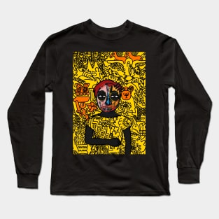 311 - Gengis Khan NFT - Unique Female Character Doodle Long Sleeve T-Shirt